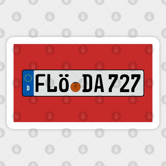 FLORIDA 727 Euro Plate Design Sticker by CreativePhil